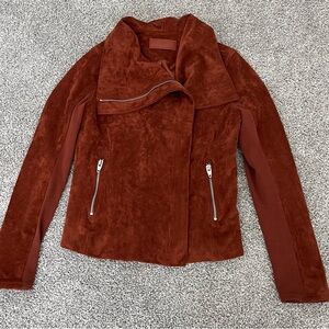 SL8 Rust Brown Suede Like Jacket Size Small